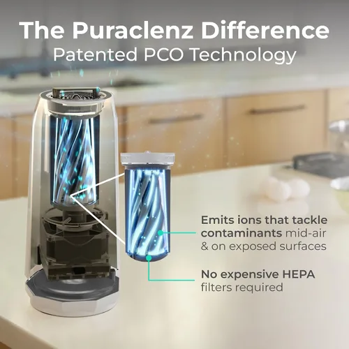 Vista 3 de Puraclenz Photon P3000X Purificador de aire para el hogar, purificación del aire y de superficies, hasta 3000 pies cuadrados, elimina el 99%