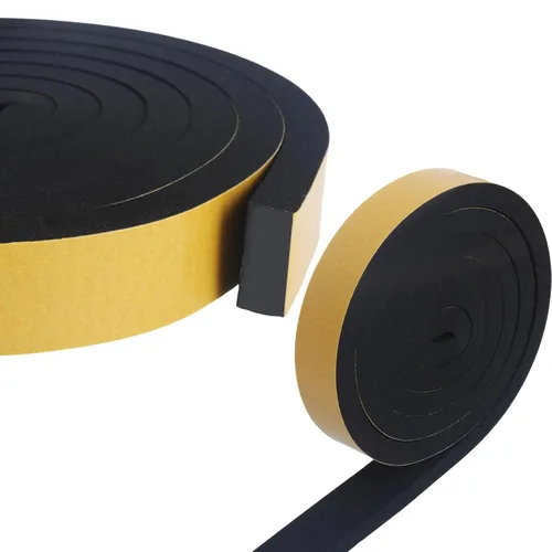 Vista 38 de Cinta de espuma de alta densidad, tira de sellado impermeable, tiras CR de neopreno, adhesivo de una sola cara, sello de EVA 1 pulgada de ancho x