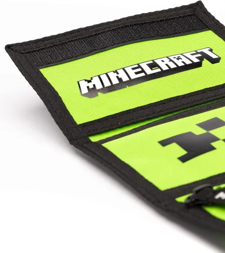 Vista 5 de Minecraft Billeteras Juego Negro O Verde Creeper Monedero Monedero Talla única, Verde