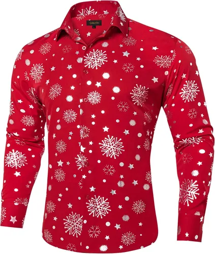Vista 50 de DiBanGu Camisa de vestir de paisley de seda para hombre, formal, de manga larga, con cuello abotonado, camisas informales para fiesta de boda Negro
