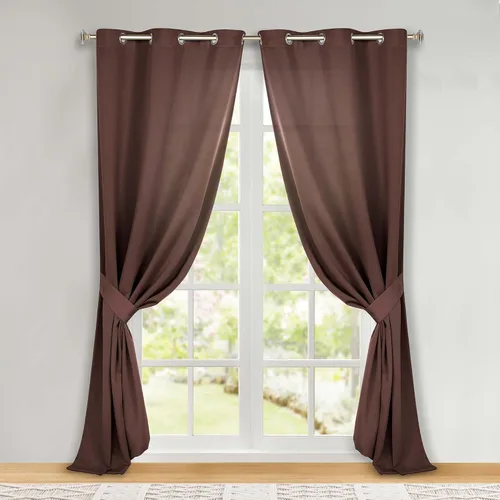 Vista 46 de Superior Cortinas Opacas, Oscurecimiento de Habitación, Dormitorio, Cortinas, Cocina, Acentos de Ventana de Sala de Estar, Bloqueo Solar, Térmico
