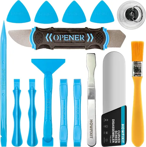 Vista 10 de HowFixit Kit de herramientas de apertura electrónica 12 en 1, juego profesional de spudger antiestático con herramientas de palanca de plástico
