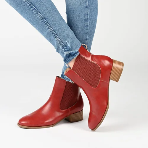 Vista 6 de Journee Collection Chayse Tru Comfort - Botines de espuma con tacón apilado para mujer