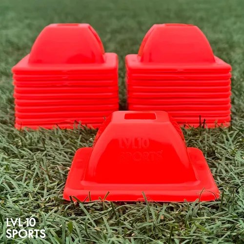 Vista 3 de LVL10 Pro - Conos de entrenamiento – Mini conos de fútbol de 2 pulgadas para entrenamiento deportivo – para ejercicios de baloncesto, fútbol