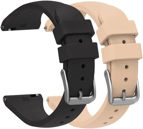 Vista 3 de Senter Correas de repuesto de goma suave de liberación rápida de 0.787 in para Huawei Watch GT2 de 1.654 in/Watch GT3 de 1.654 in
