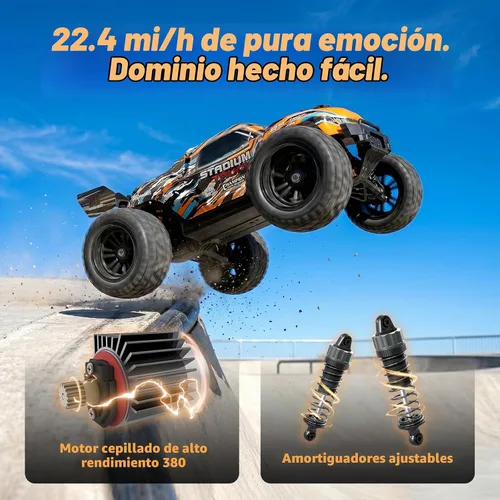Vista 3 de HAIBOXING 1:18 coche de control remoto, 36KPH 4WD Fast RC Car para adultos