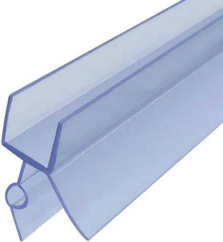 Vista 7 de Sello para parte inferior de puerta de regadera sin marco, con riel de goteo para vidrio de 1/4" (6mm), longitud 27.5"/0.7m, tira de sellado