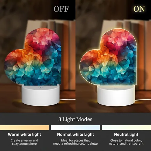 Vista 3 de 3D Night Light LED Light Lamp Base Personalized Gifts Acrylic Night Light Color Fusion Night Light Acrylic Plaque USB 3 Colors Change Smart Touch