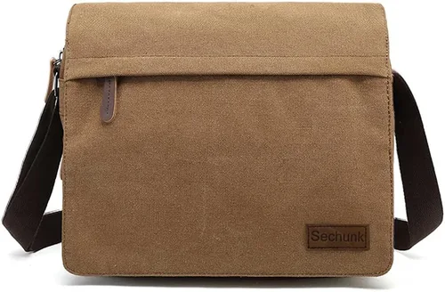 Vista 31 de Sechunk Vintage Canvas Messenger Cross body bag Shoulder bag