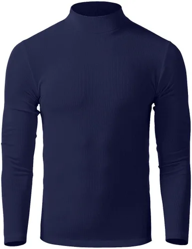 Vista 6 de Camisas de manga larga con cuello alto falso para hombre
