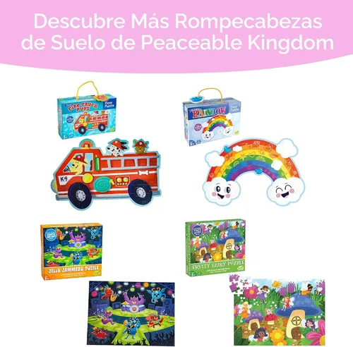 Vista 8 de Peaceable Kingdom Rompecabezas de piso mágico y brillante de sirena