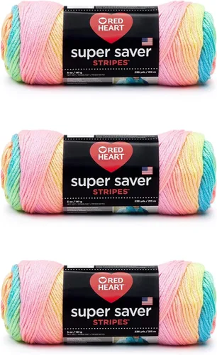 Vista 57 de Red Heart Hilo Super Saver, paquete de 3, Monet 3