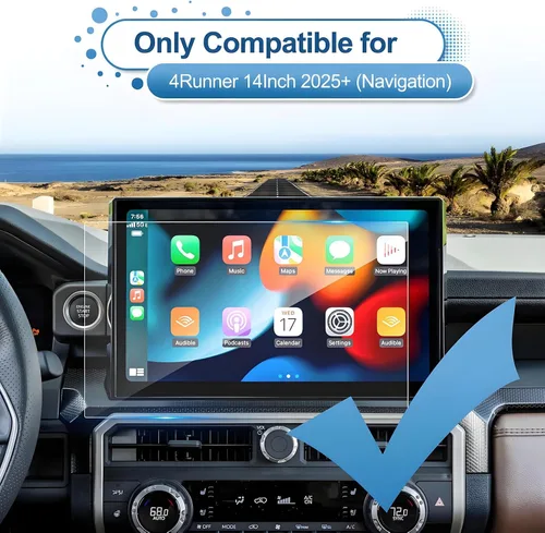 Vista 2 de Protector de pantalla para Toyota 4Runner, 2025 2026 4Runner (Limited/Platinum/TRD Pro/Trailhunter/Premium) Pantalla táctil de 14 pulgadas, vidrio