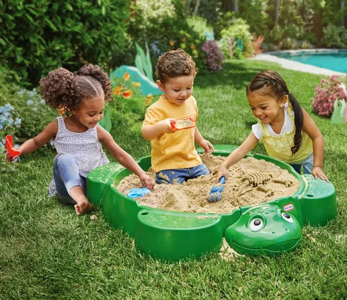 Vista 2 de Little Tikes Caja de Arena con Forma de Tortuga, para Niños y Niñas de 1 a 6 Años