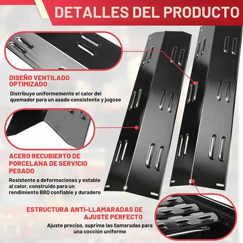 Vista 4 de Placa de calor para parrilla de gas gourmet real y exterior seleccionada