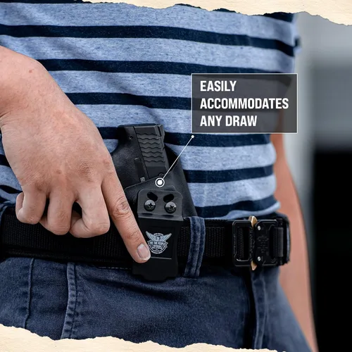 Vista 6 de We The People Holsters - Línea azul fina - Transporte oculto en la cintura interior - Funda IWB Kydex - Conducción/inclinación/retención ajustable