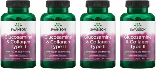 Vista 4 de Swanson Glucosamina y BioCell Colágeno Tipo II Suplemento para la salud de las articulaciones y la piel para adultos activos que buscan movilidad