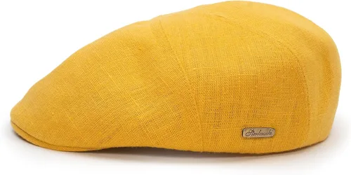 Vista 7 de Sterkowski Ivy Five - Gorra plana de lino 100% natural para hombres y mujeres, súper ligera, 5 paneles sin forro Beige