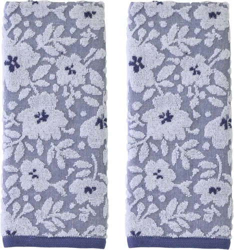 Vista 18 de SKL Home Toalla de Mano Farm Hydrangea (Paquete de 2), Azul