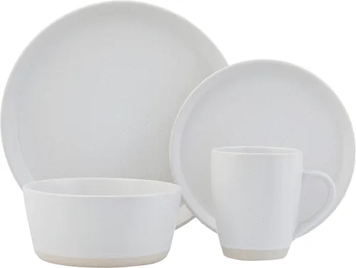 Vista 2 de Safdie & Co. HK03106 - Juego de 16 piezas, el juego incluye 4 platos llanos de 10.5 pulgadas, 4 platos de ensalada de 7.5 pulgadas, 4 cuencos de 6