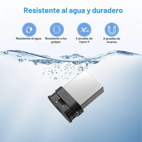Vista 5 de RAOYI Unidad flash mini USB 2.0 de 16 GB con cordón, color negro Negro 1 paquete
