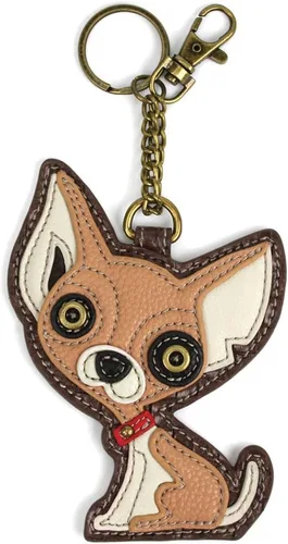 Vista 2 de Chala Bolsos bandolera de lona con llaveromonedero - (Chihuahua Puppy), Azul marino, Mensajero