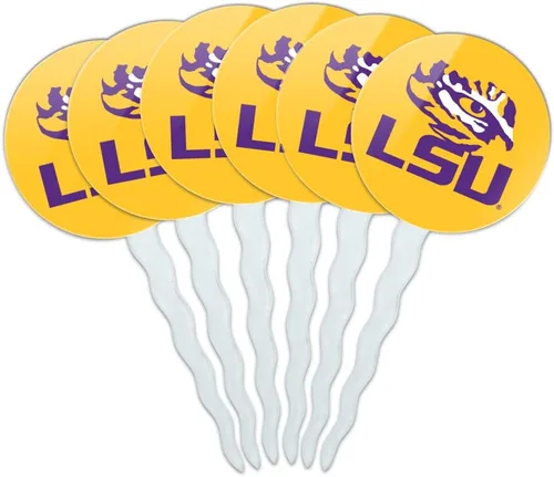 Vista 368 de Abilene Christian - Juego de 6 palillos para cupcakes con logotipo secundario