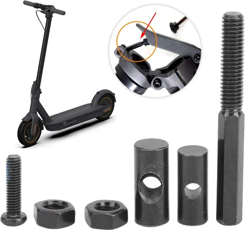 Vista 2 de Juego de tornillos de bloqueo de eje de scooter eléctrico, juego de tornillos de bloqueo de eje de scooter de acero al carbono grueso, tornillo