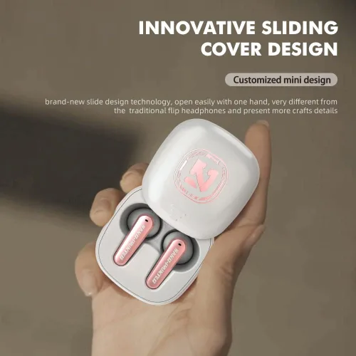 Vista 4 de Auriculares inalámbricos, Bluetooth 5.2 ENC 3D estéreo de audio con control táctil IPX7, impermeable, manos libres para deportes, funda de carga