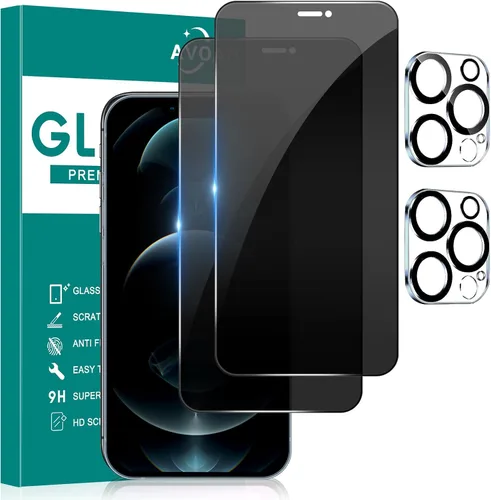 Vista 19 de Paquete de 2 protectores de pantalla de privacidad para iPhone 11/iPhone XR, pantalla de privacidad iPhone 11 de 6.1 pulgadas, película de vidrio