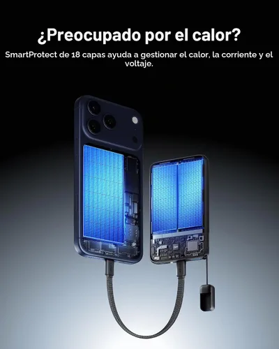 Vista 7 de INIU Banco de energía, compacto 10000mAh 45W PD cargador portátil de carga Negro