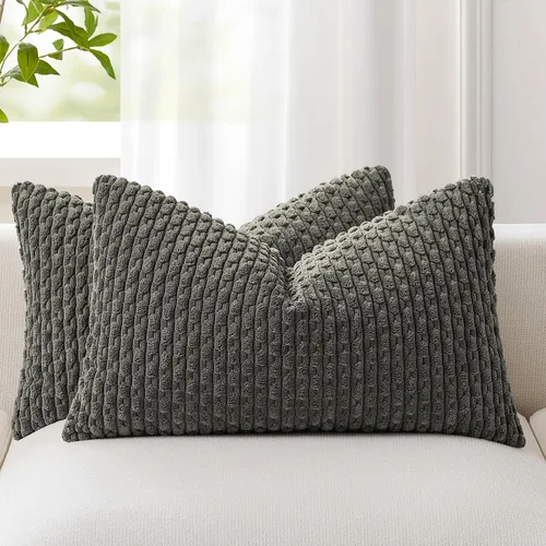 Vista 78 de Kevin Textile - Juego de 2 fundas de almohada de pana suave de 16 x 16 pulgadas, color verde aguamarina Fundas de almohada decorativas de pana