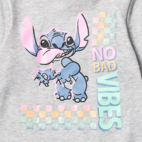 Vista 3 de Disney Lilo & Stitch - Sudadera con capucha para niñas de rizo francés cruzado para niños pequeños y grandes