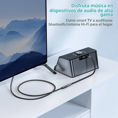Vista 6 de Syncwire Cable de extensión de audio estéreo de 3.5 mm macho a hembra [Sonido Hi-Fi] [Conector chapado en oro] Cable de extensión AUX trenzado