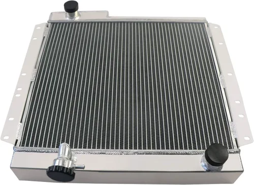 Vista 6 de Radiador de aluminio de 4 filas compatible con Toyota Land Cruiser FJ40 FJ45 3.9L/4.2L MT radiadores 71 72 73 74 75 76 77 78 79