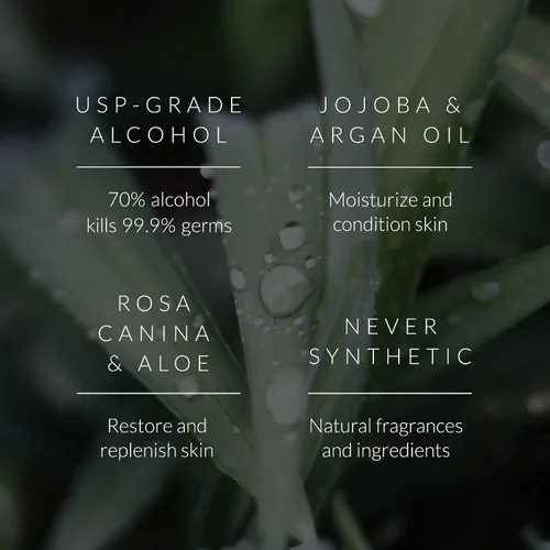 Vista 6 de Noshinku Recambio de desinfectante de manos en aerosol para bolsillo, desinfectante de manos hidratante natural con 70% de alcohol derivado de caña