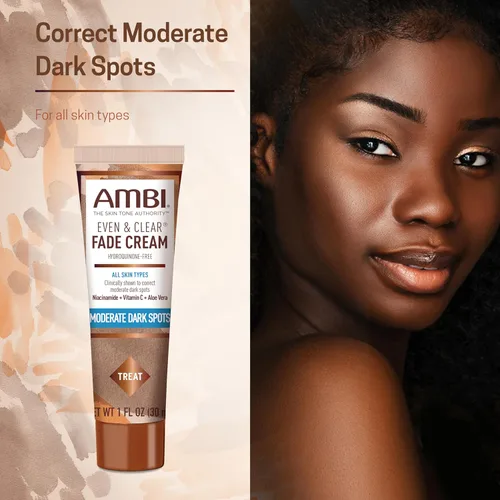 Vista 6 de Ambi Even & Clear Fade Cream, sin hidroquinona, tratamiento de hiperpigmentación, corrector de manchas oscuras, resultados en tan solo 4 semanas