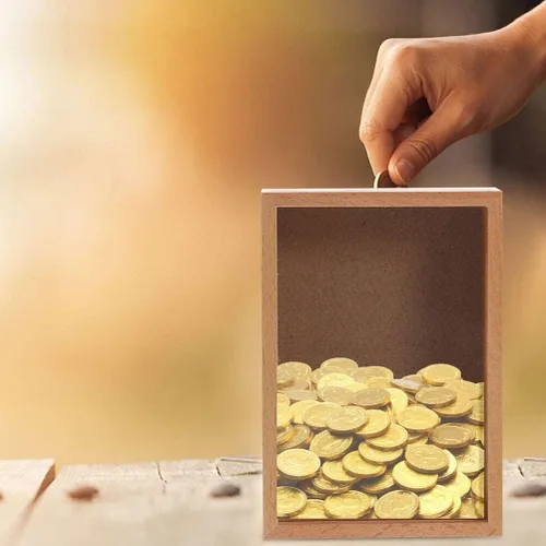 Vista 2 de Alipis Alcancía pequeña para ahorro de monedas, ahorro de presupuesto, para adultos, banco de dinero, tarro de dinero para adultos, marco de fotos