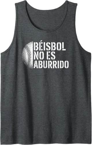 Vista 9 de Beisbol No ES Aburrido Funny Baseball Spanish Quote Tank Top