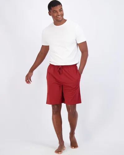 Vista 5 de Real Essentials Paquete de 3 pantalones cortos de pijama de punto ultrasuave de algodón para hombre y ropa de descanso