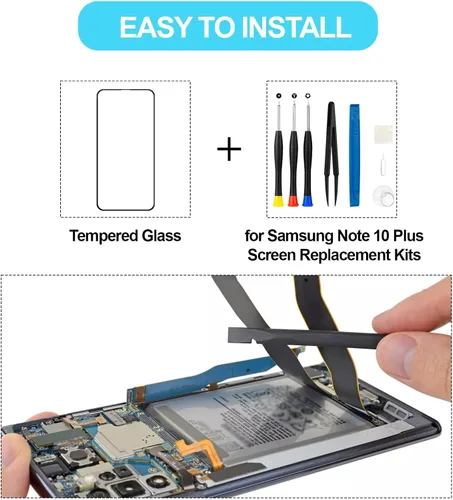 Vista 6 de Para Samsung Galaxy Note 10 Plus 4G 5G OLED Reemplazo de pantalla con marco Pantalla LCD SM-N975 SM-N976 3D Touch Digitizer Kit de herramientas