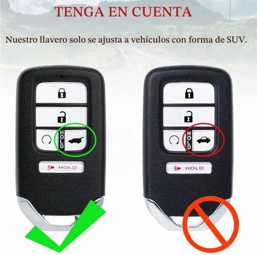Vista 8 de MechanMagic - Funda de llave de repuesto para control remoto de Honda Civic 2018-2021/CR-V 2017-2022/Pilot 2016-2021 KR5V2X(V44) Smart Proximity