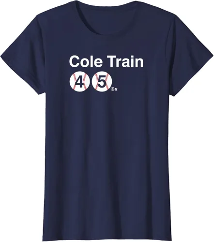 Vista 3 de Gerrit Cole - Bronx Cole Train - Camiseta de béisbol de Nueva York, Azul / Patchwork, S