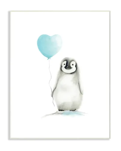 Vista 10 de Stupell Industries Pingüino bebé con globo azul enmarcado Giclée arte texturizado, 11 x 1.5 x 14, fabricado con orgullo en Estados Unidos