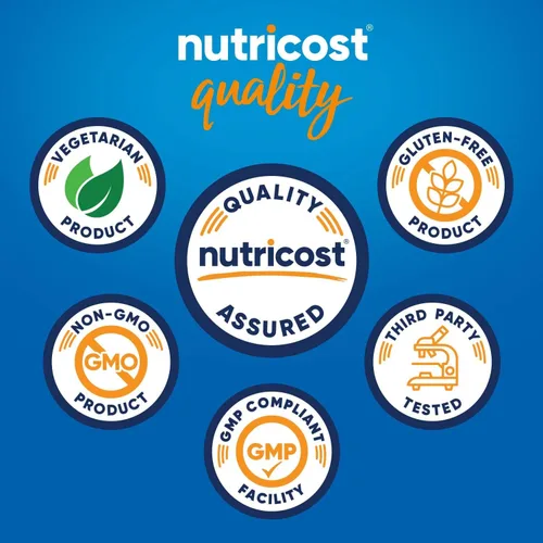 Vista 3 de Nutricost 5-HTP 200 mg, 120 cápsulas vegetarianas (5-hidroxitriptófano) - Sin OGM y sin gluten