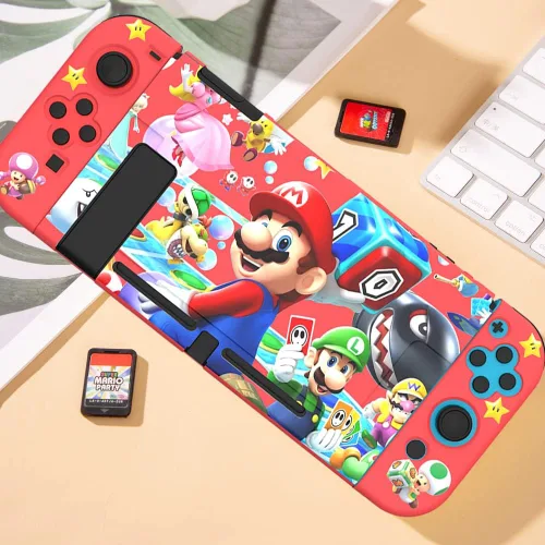 Vista 7 de PERFECTSIGHT Funda protectora compatible con Nintendo Switch Funda delgada antiarañazos a prueba de golpes para NS Switch y Joy-Con, bonita funda