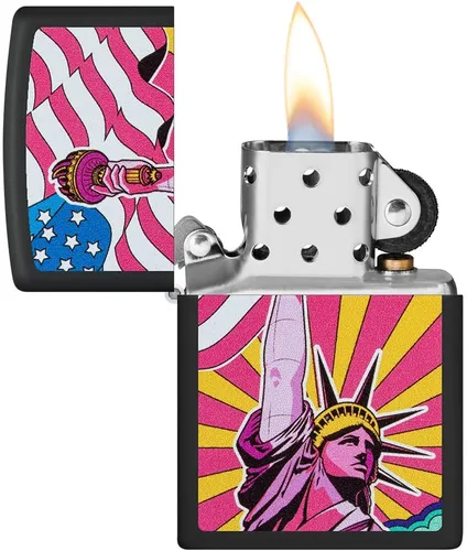 Vista 53 de Zippo encendedores con la bandera de EE. UU.