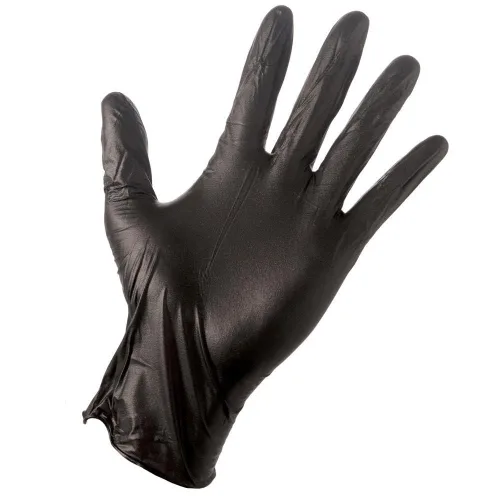 Vista 6 de Caja de 100 guantes Black Mamba de nitrilo negro, muy resistentes