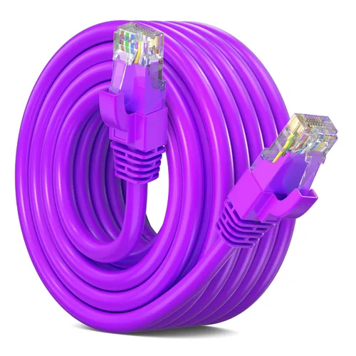 Vista 15 de Maximm Cable Ethernet Cat 6, cable de red y conexión de alta velocidad de 10 pies, UTP, 10 Gbps, cable Ethernet de 550 MHz, color naranja