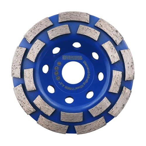 Vista 10 de HIGHDRIL Rueda de copa de molienda de diamante de hormigón Rueda de copa de doble fila de 4 "para cortar, moler, dar forma al ladrillo de granito